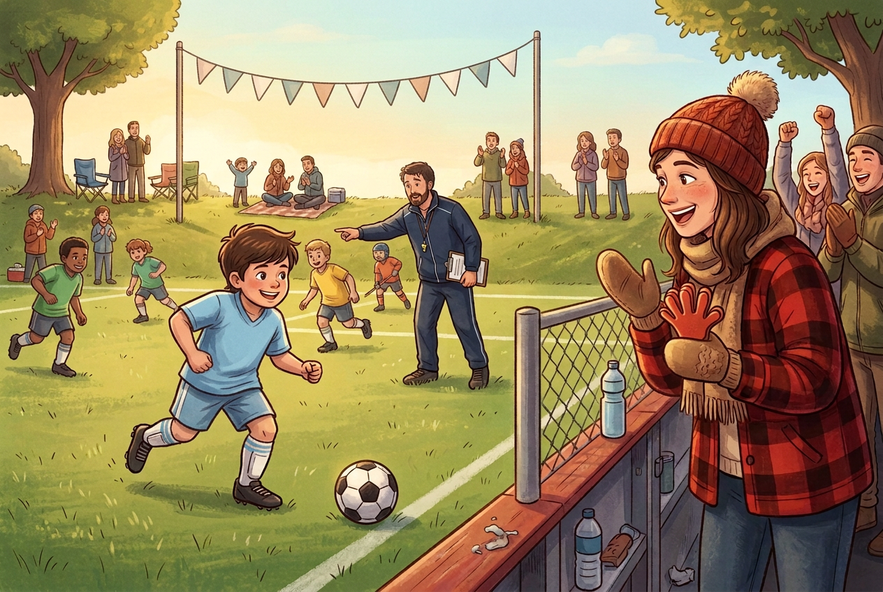 Parent au bord du terrain : encourager son enfant au soccer sans lui mettre de pression