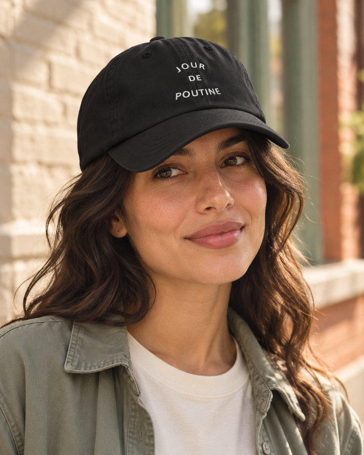 Casquette noire LA CAP, vue de face